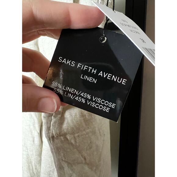 NWT Saks Fifth Avenue Linen Blend Shorts Men's Size 38 - Picture 5 of 6